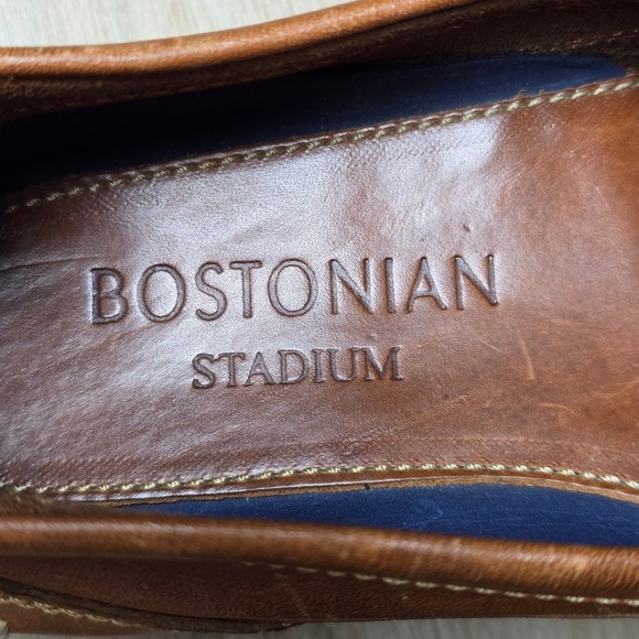 Bostonian Women's Loafers Size 8.5 Brown Woven Leather Penny Slip-On minimalist - Picture 8 of 11